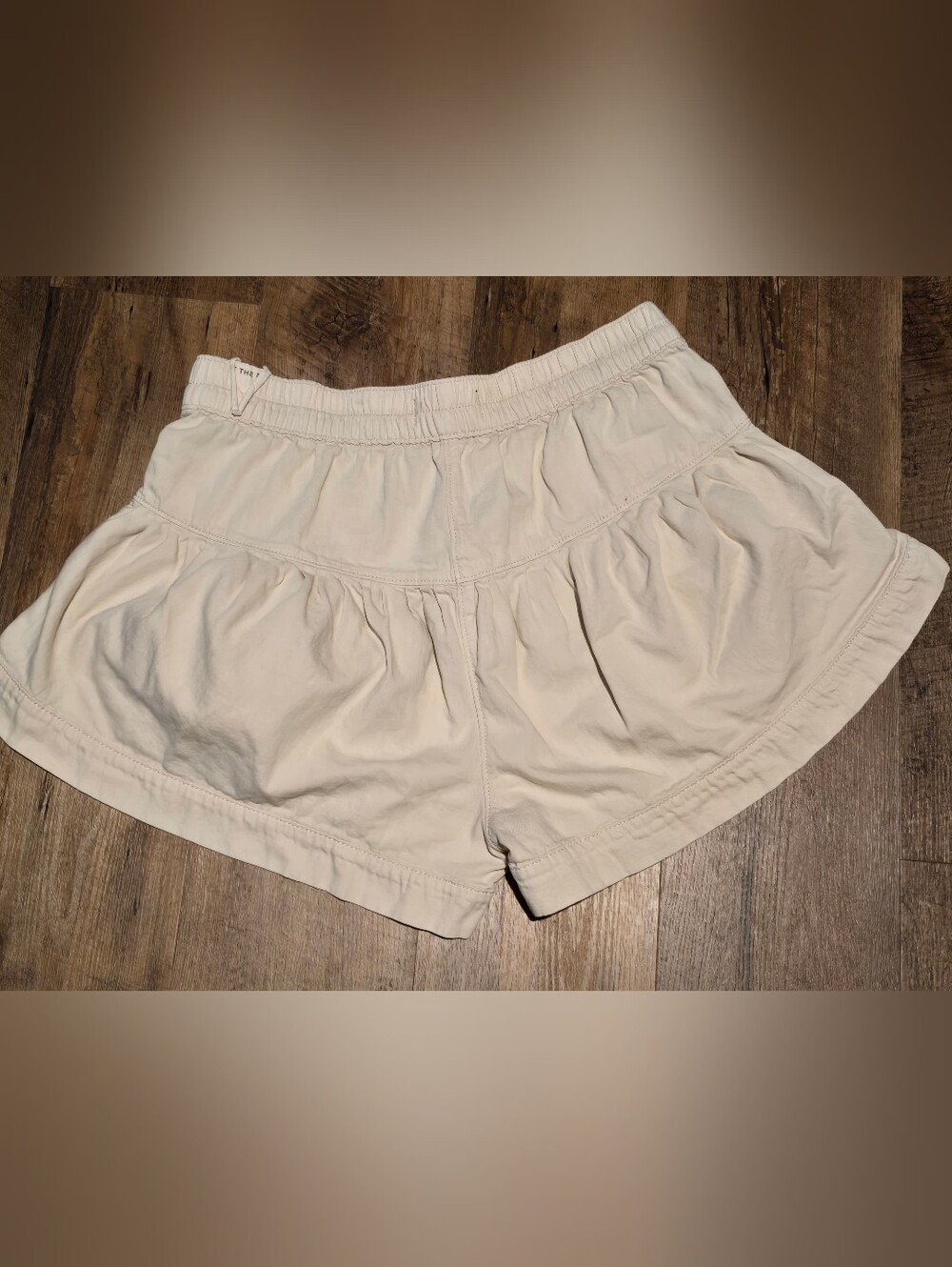 We The Free High Waist Cream Elastic Waistband Shorts - Picture 2 of 6